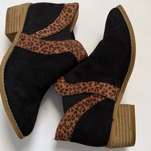Leopard Accent Bootie